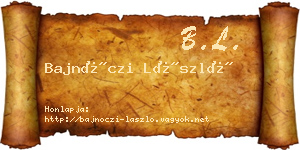 Bajnóczi László névjegykártya