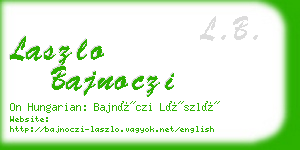 laszlo bajnoczi business card